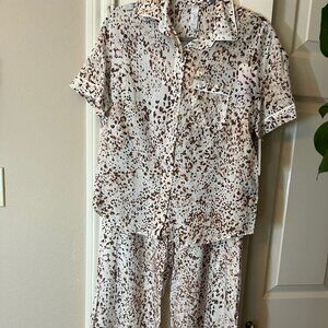 NWT Women's Stars Above Pajama Set - Button Front Top & Pocket Pants - Small